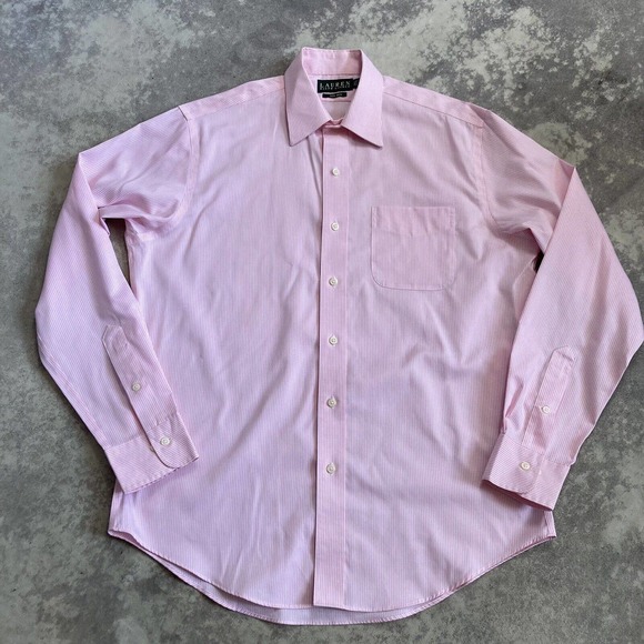 Lauren Ralph Lauren Other - Lauren Ralph Lauren Button Up Shirt Mens Size 15 1/2 34/35 Pink Non Iron LS